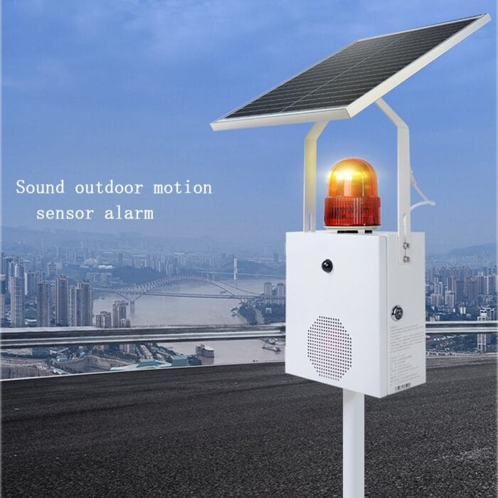 YASONG Solar Motion Sensor Alarm Siren Waterproof Outdoor Motion Detector Sirens with Strobe Light, 120dB Horn 17 Tones Adjustable Microwave Infrared Induction Alarm System SLA-118VS-II - Image 9