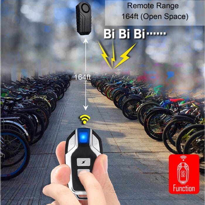 YASONG Wireless Bike Alarm 113dB Loud Anti-Theft Vibration Motorcycle Bicycle Alarm Waterproof Vehicle Security Vibration Sensor Alarm System for Vehicle&Car&Trailer((1 Pack)) - Image 4