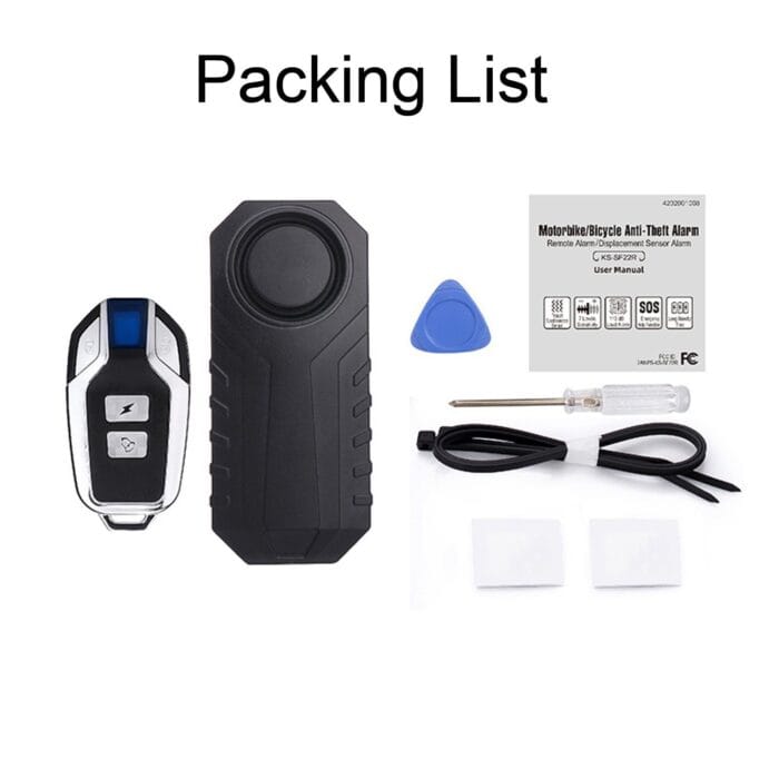 YASONG Wireless Bike Alarm 113dB Loud Anti-Theft Vibration Motorcycle Bicycle Alarm Waterproof Vehicle Security Vibration Sensor Alarm System for Vehicle&Car&Trailer((1 Pack)) - Image 8