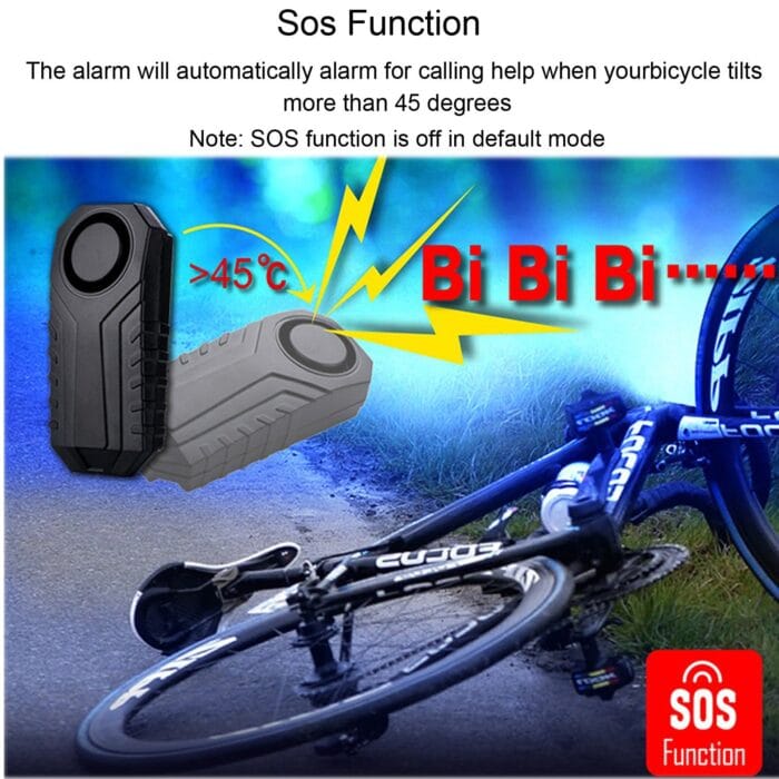 YASONG Wireless Bike Alarm 113dB Loud Anti-Theft Vibration Motorcycle Bicycle Alarm Waterproof Vehicle Security Vibration Sensor Alarm System for Vehicle&Car&Trailer((1 Pack)) - Image 5