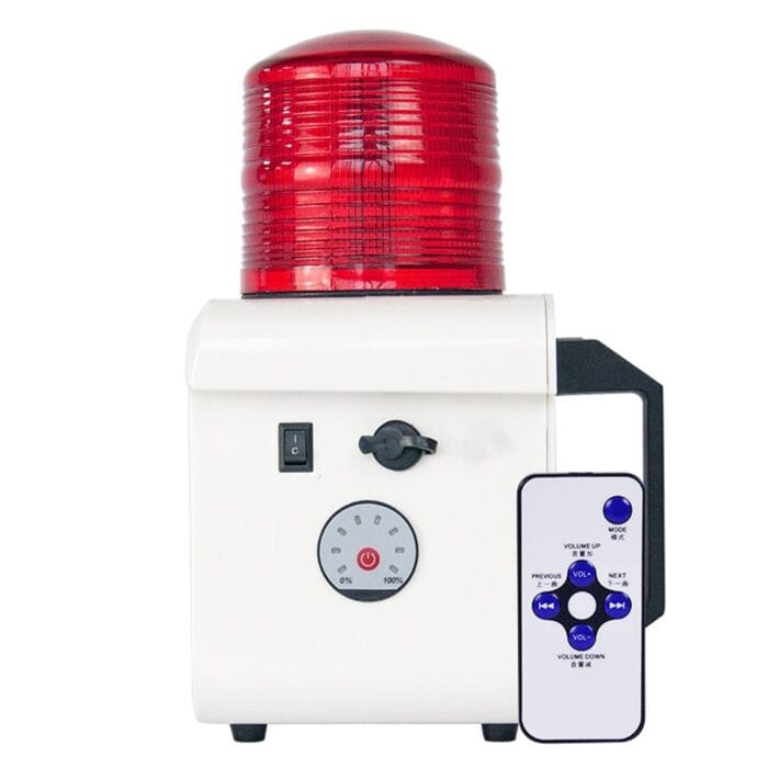 YASONG Portable Rechargeable Alarm Siren 120dB Horn 12 Tone Adjust Outdoor Siren with LED Strobe light, Charge for warehouses, home, factory, mines, school AC100-240V SLA-800B - Image 7
