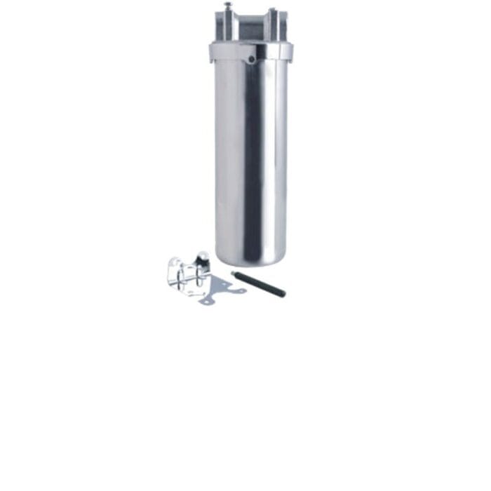 Showy 10" Stainless Steel Water Filter With Bracket & Opener (1/2" Thread Brass Head) - 2824 | Model : SHOWY-2824 - Image 1