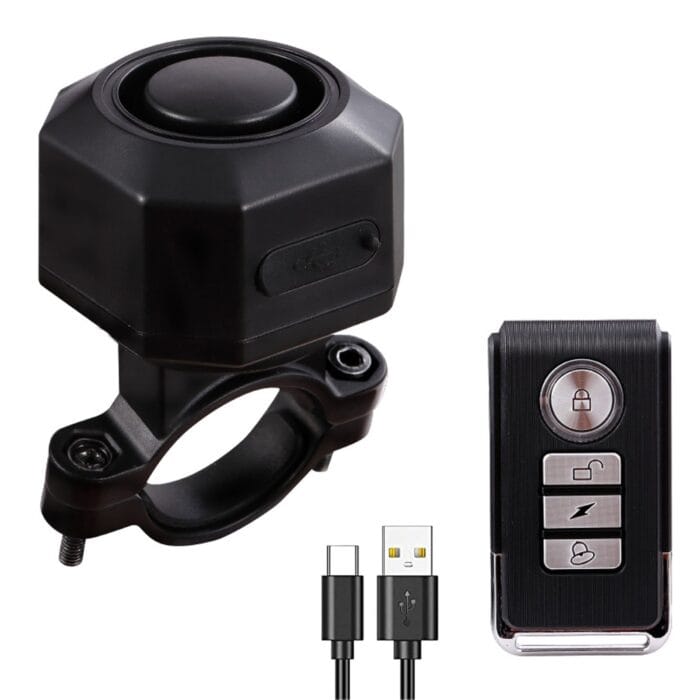 YASONG Bike Alarm USB Rechargeable Ebike Motorcycle Alarm with Remote Motion and Mount 110dB Wireless Bicycle Anti Theft Security Alarm System for Ebike Electric Bike Scooter Car (1 Pack) - Image 1