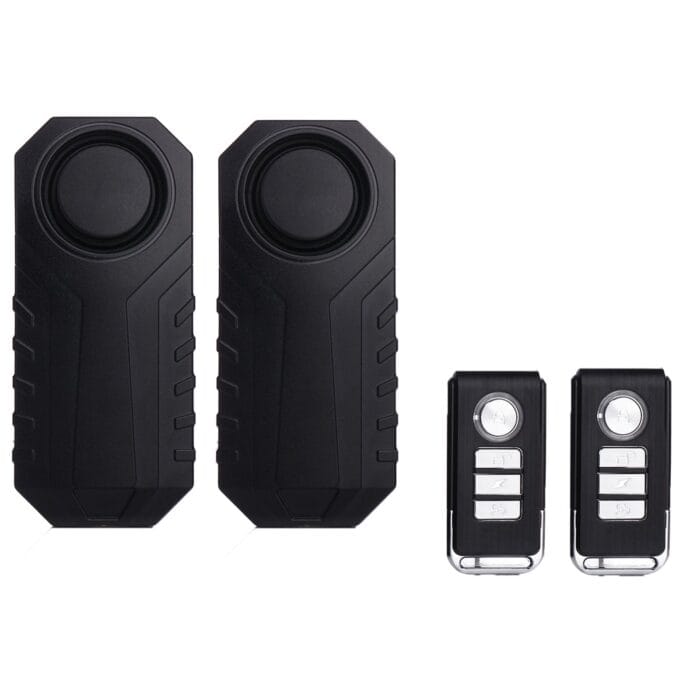 YASONG Bike Alarm with Remote Waterproof Motorcycle Alarm 113dB Loud Anti Theft Bicycle Alarm Wireless Vibration Vehicle Security Alarm System 2 Pack - Image 1