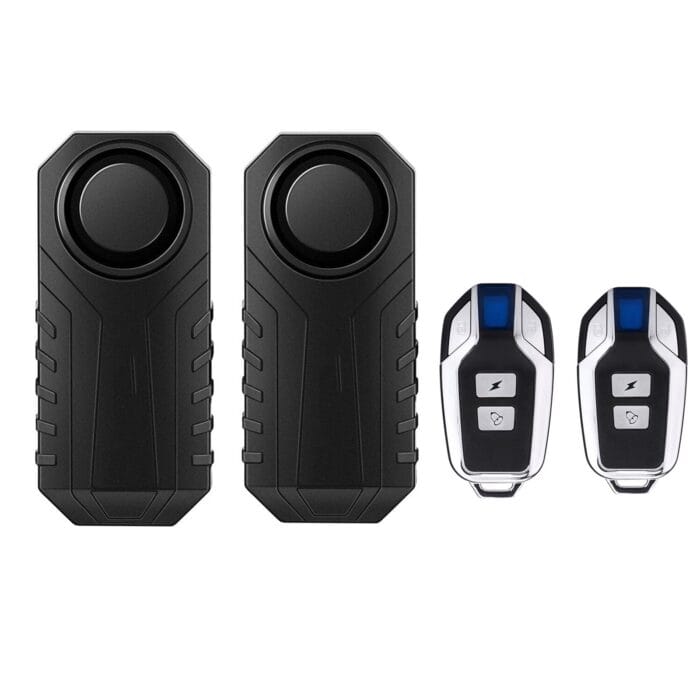 YASONG Bike Alarm Wireless 113dB Loud Anti-Theft Vibration Motorcycle Bicycle Alarm Waterproof Vehicle Security Vibration Sensor Alarm System for Vehicle&Car&Trailer (2 Pack) - Image 1
