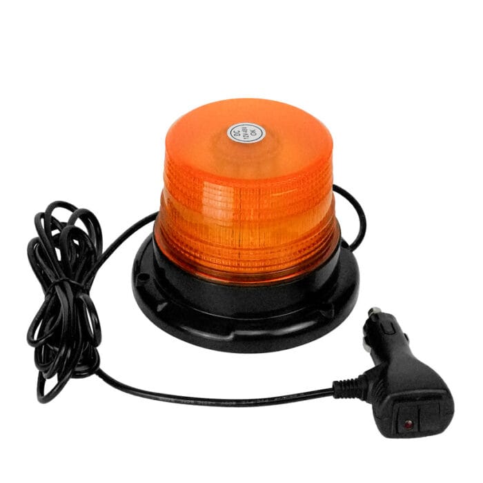 YASONG Amber 40 LED Beacon Strobe Light 12-24V Warning Safety Flashing Light with Magnetic and 9.8ft Straight Cord for Vehicle Forklift Truck Tractor UTV Car Bus - Image 1