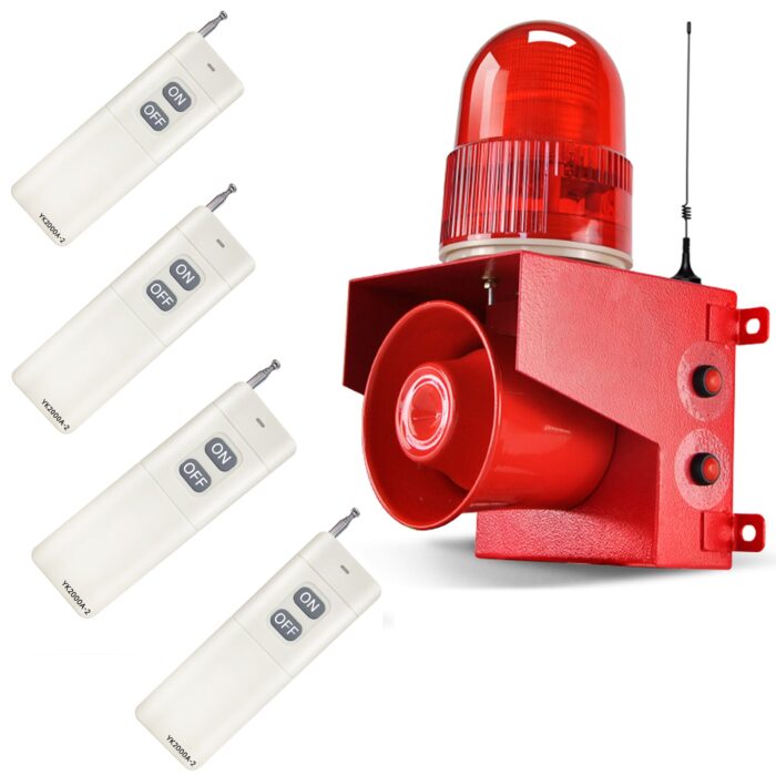 YASONG Industrial Remote Control Siren Alarm Wireless Outdoor 120dB SLA-01TY-2000-4 - Image 1