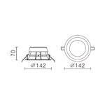 Glos Econ Round 2 13W 3000K With Dimming Driver - Image 2