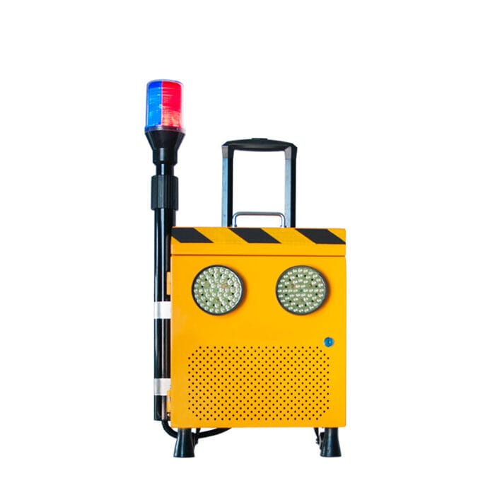 YASONG Traffic Emergency Work Light Portable Highway Maintenance Signal Alarm - 130dB Speaker, Red & Blue Strobe, 20AH Battery - Voice Prompt Horn Road Work Ahead Siren SLA-S001 - Image 1