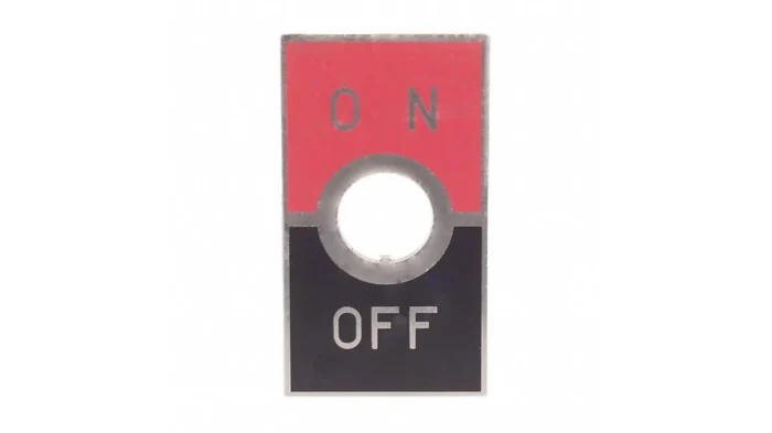 NKK Switches On-Off Legend Plate for use with Toggle Switchesx20pcs - Image 1