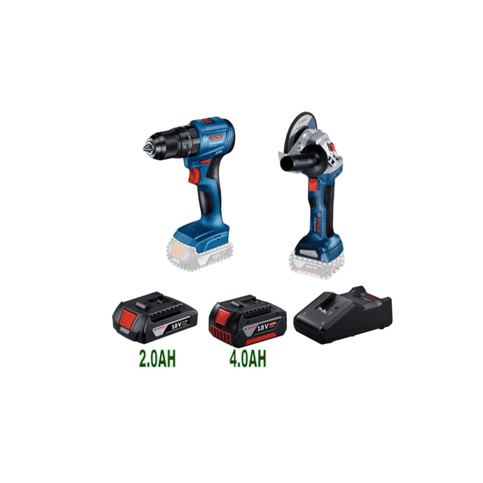 BOSCH Combo Kit Cordless Drill & Cordless Angle Grinder. GSB 185-LI with GWS 180-LI. comes with battery & charger. - Image 1