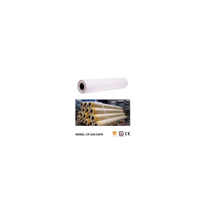 BS Fire Retardant White Canvas Roll - Image 1