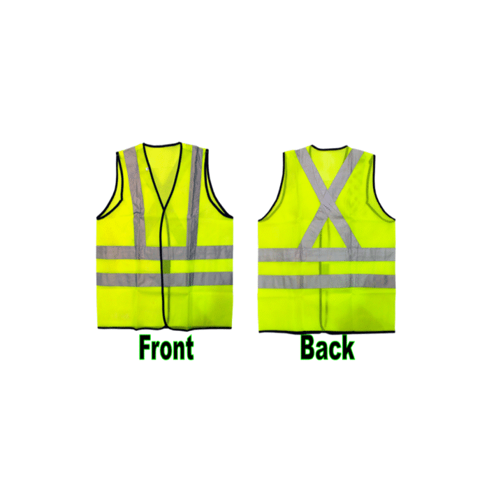 LTA Green Safety Vest With Grey Reflective - Image 1