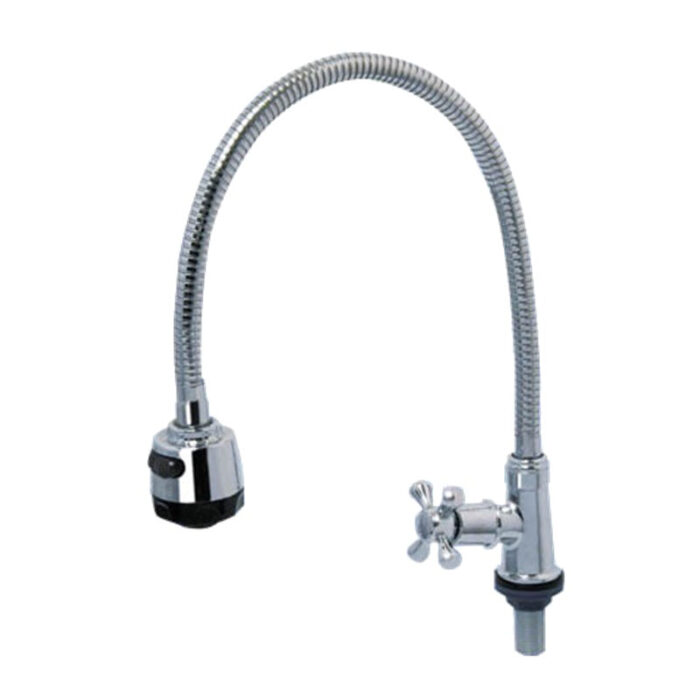 Showy Cross Quarter Turn Flexible Spout Sink Tap 50cm - 2655n-f50 | Model : SHOWY-2655N-F50 - Image 1