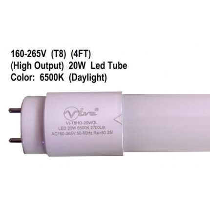 VIVE 20W 4FT LED Tube 6500K 2160lm T8