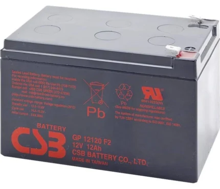 CSB GP12120 F2 sealed AGM battery for UPS systems